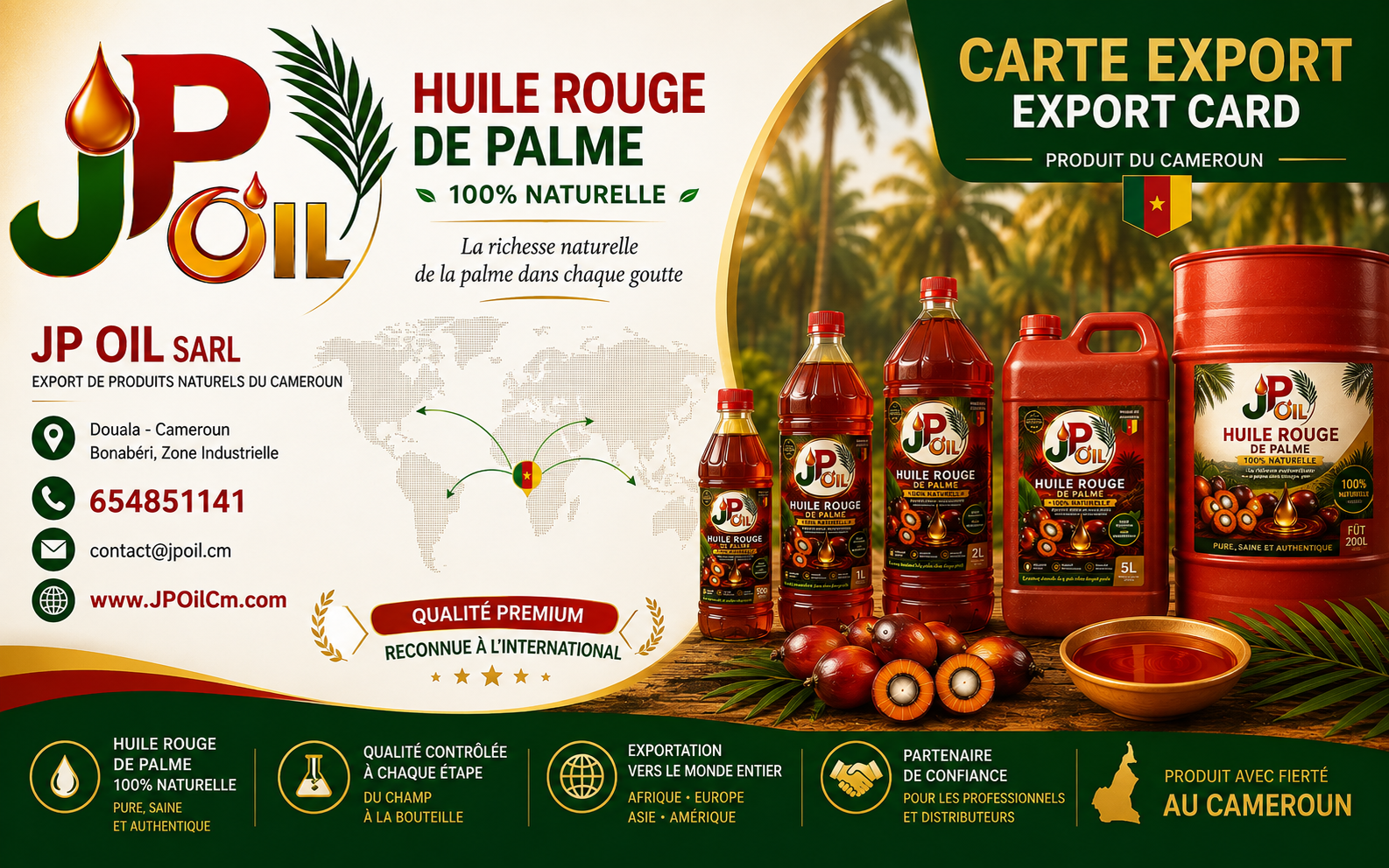 Carte export JP Oil