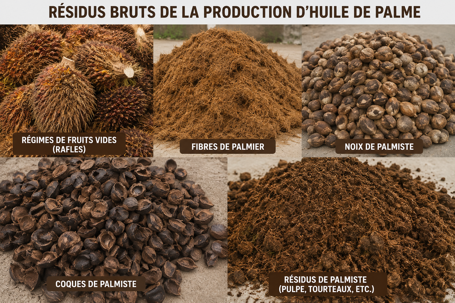 Sous-produits du palmier JP Oil